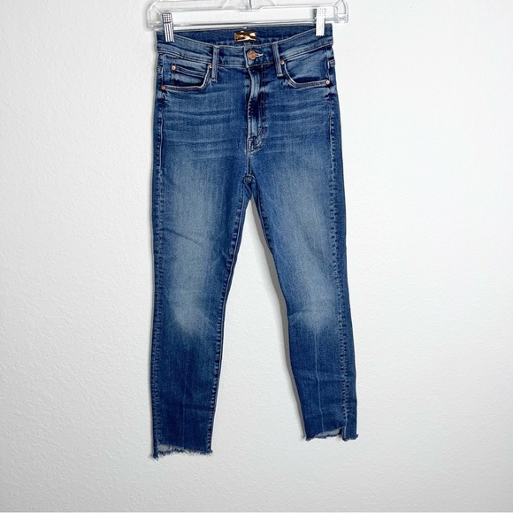 Mother Jeans Women 24 Stunner Zip Ankle Step Fray Skinny Walking On Coals A - Picture 1 of 11